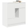 Stylish White Sideboard with Drawers & Doors - 70.5x34x74.5cm