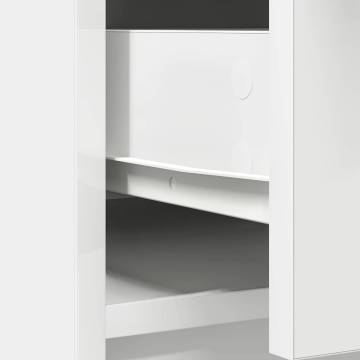 Stylish White Sideboard with Drawers & Doors - 70.5x34x74.5cm