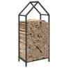 Firewood Rack Black - 40x25x90 cm Cold-Rolled Steel | Hipo Market