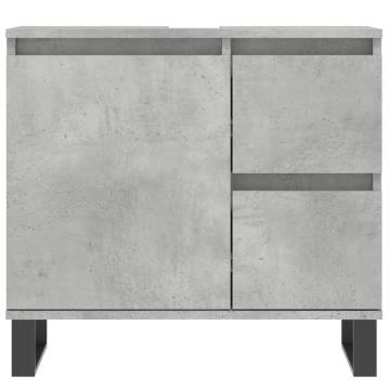 3 Piece Bathroom Furniture Set - Concrete Grey | HipoMarket UK