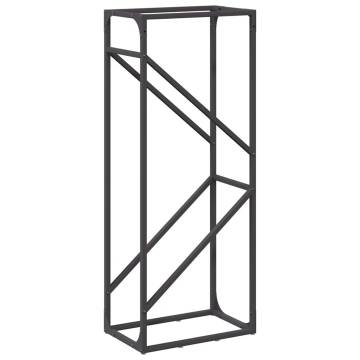 Firewood Rack Black 40x25x100 cm – Durable Steel Storage