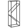 Firewood Rack Black 40x25x100 cm – Durable Steel Storage