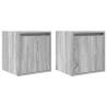 Wall-Mounted Bedside Cabinets - 2 pcs Grey Sonoma | HipoMarket