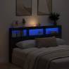  Headboard Cabinet with LED Black Oak 180x17x102 cm Colour black oak Size 180 x 17 x 102 cm Quantity in Package 1 