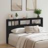 Headboard Cabinet with LED Black Oak - Modern Bedroom Design