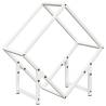 Sturdy White Firewood Rack - 50x25x50 cm Cold-Rolled Steel