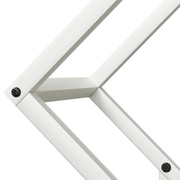 Sturdy White Firewood Rack - 50x25x50 cm Cold-Rolled Steel