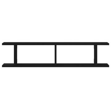 Wall Shelves 2 pcs Black Oak 90x18x20 cm | Hipo Market