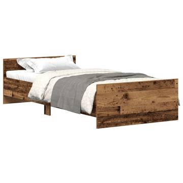 Bed Frame without Mattress Old Wood 75x190 cm - Hipomarket