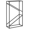 Firewood Rack Black 60x25x100 cm - Sturdy Cold-Rolled Steel