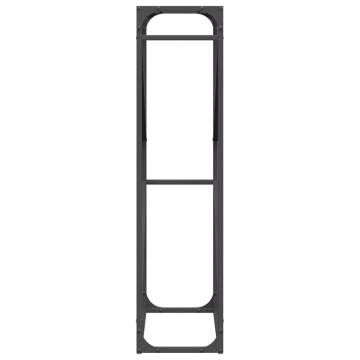 Firewood Rack Black 60x25x100 cm - Sturdy Cold-Rolled Steel