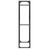 Firewood Rack Black 60x25x100 cm - Sturdy Cold-Rolled Steel