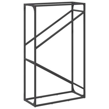 Firewood Rack Black 60x25x100 cm - Sturdy Cold-Rolled Steel