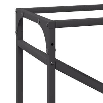 Firewood Rack Black 60x25x100 cm - Sturdy Cold-Rolled Steel