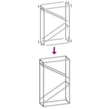 Firewood Rack Black 60x25x100 cm - Sturdy Cold-Rolled Steel