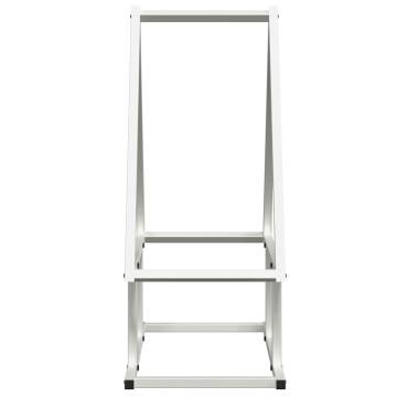 Firewood Rack - White Cold-Rolled Steel 50x25x60 cm | Hipomarket