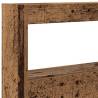 Stylish Headboard Cabinet with LED - Old Wood 180x17x102 cm