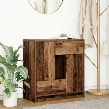 Old Wood Sideboard with Drawers & Doors | Hipo Market