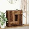  Sideboard with Drawers and Doors Old Wood 70.5x34x74.5 cm Colour old wood Quantity in Package 1 