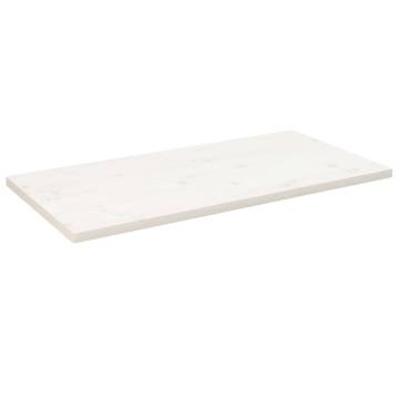 Table Top White 100x60 cm - Solid Pine Rectangular Design