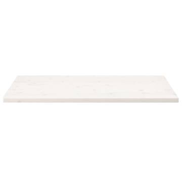 Table Top White 100x60 cm - Solid Pine Rectangular Design