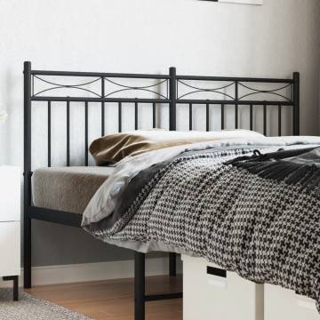 Metal Headboard Black 140 cm | Stylish & Sturdy Design