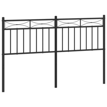 Metal Headboard Black 140 cm | Stylish & Sturdy Design