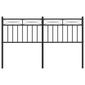 Metal Headboard Black 140 cm | Stylish & Sturdy Design