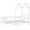 Day Bed with Roof - Solid Wood White 80x200 cm | HipoMarket