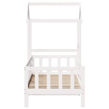 Day Bed with Roof - Solid Wood White 80x200 cm | HipoMarket