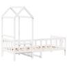 Day Bed with Roof - Solid Wood White 80x200 cm | HipoMarket