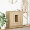 Sonoma Oak Sideboard with Drawers & Doors - 70.5x34x74.5 cm