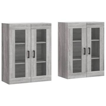 Wall Mounted Cabinets 2 pcs Grey Sonoma - Stylish Storage