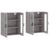 Wall Mounted Cabinets 2 pcs Grey Sonoma - Stylish Storage