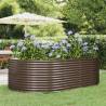 Garden Raised Bed Brown 212x140x68 cm - Durable Steel Planter