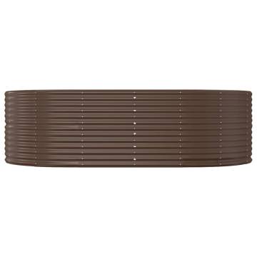 Garden Raised Bed Brown 212x140x68 cm - Durable Steel Planter