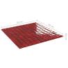 Mosaic Tiles 11 pcs Red 30x30 cm Glass - Hipomarket