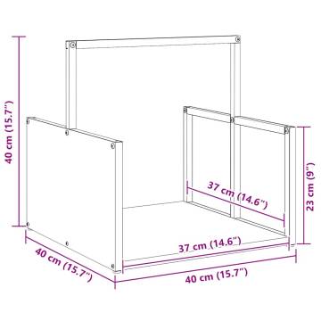 Firewood Rack Anthracite 40x40 cm - Durable Steel & Stylish Design