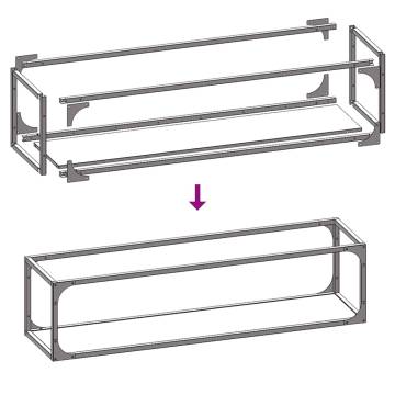 Sturdy Firewood Rack - Black Cold-Rolled Steel 25x25x100 cm