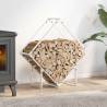  Firewood Rack White 80x25x80 cm Cold-rolled steel Size 80 x 25 x 80 cm Colour white 