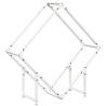 Firewood Rack White 80x25x80 cm | Durable Cold-Rolled Steel