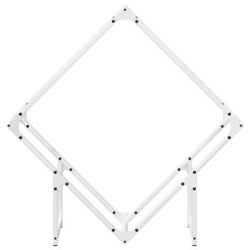 Firewood Rack White 80x25x80 cm | Durable Cold-Rolled Steel