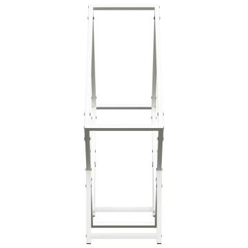 Firewood Rack White 80x25x80 cm | Durable Cold-Rolled Steel