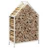 Firewood Rack White 60x25x90 cm - Durable Steel Storage