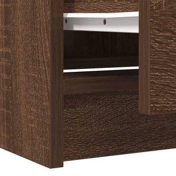 Stylish Brown Oak TV Cabinet - Engineered Wood | HipoMarket