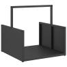 Firewood Rack Black 40x40x40 cm - Durable Cold-Rolled Steel