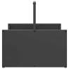 Firewood Rack Black 40x40x40 cm - Durable Cold-Rolled Steel