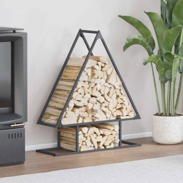 Firewood Rack Anthracite 80x25x90 cm - Durable Steel Storage