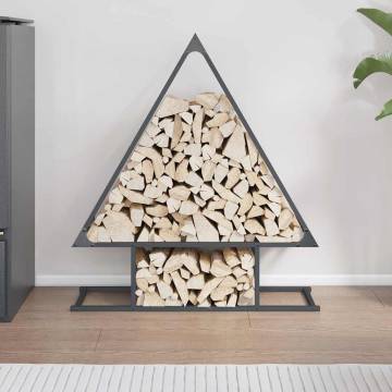 Firewood Rack Anthracite 80x25x90 cm - Durable Steel Storage