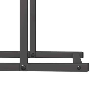 Firewood Rack Black 80x25x90cm | Durable Steel Design